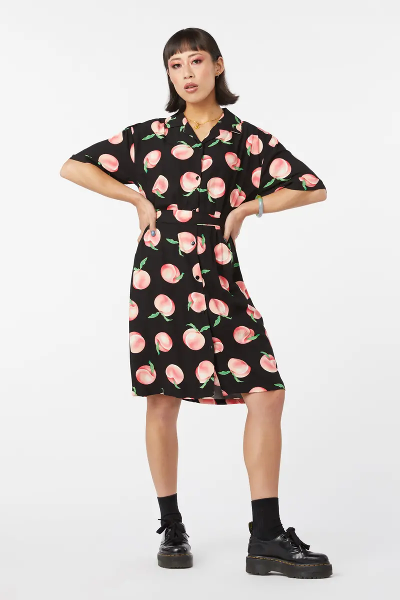 Peachy Viscose Shirt Dress 1
