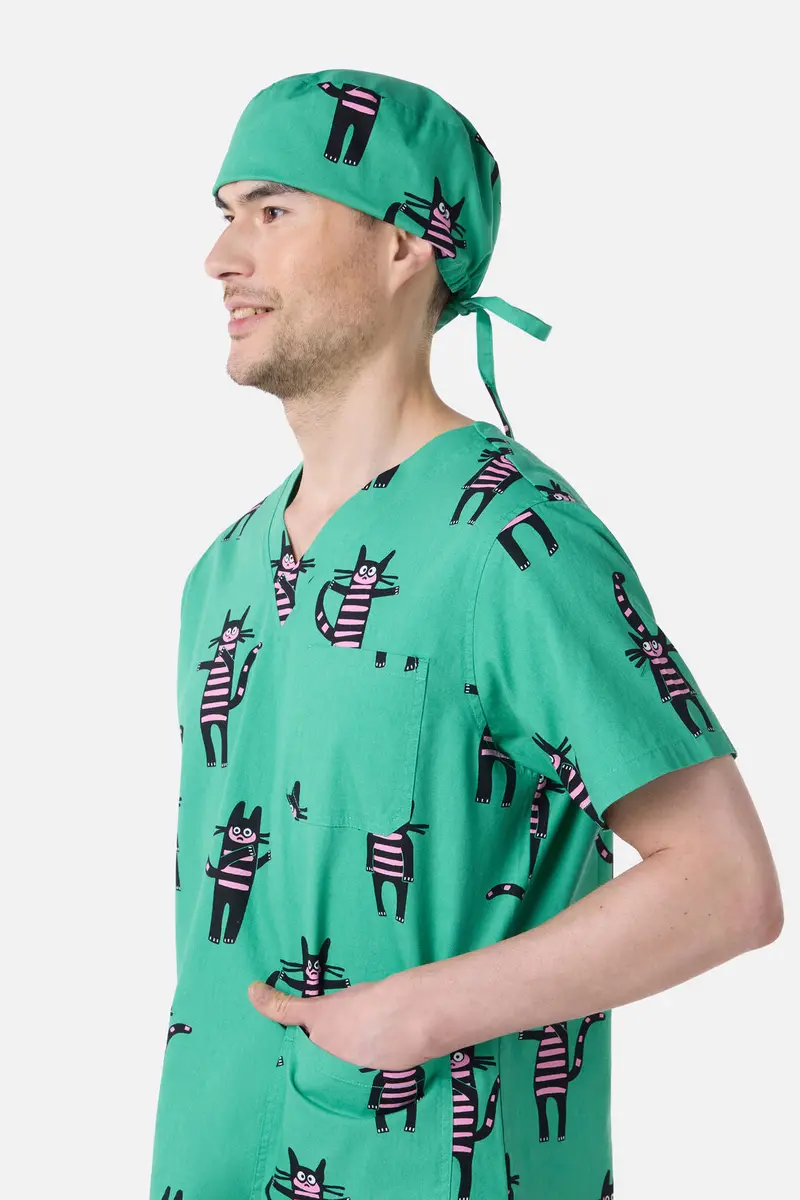 Peculiar Puss Scrub Hat 1