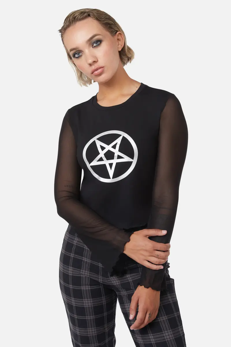 Pentagram Contrast Mesh Top 1