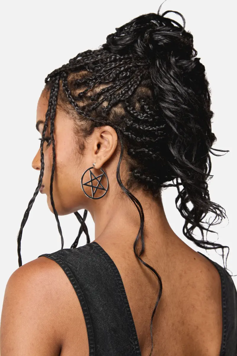Pentagram Hoop Earrings 1