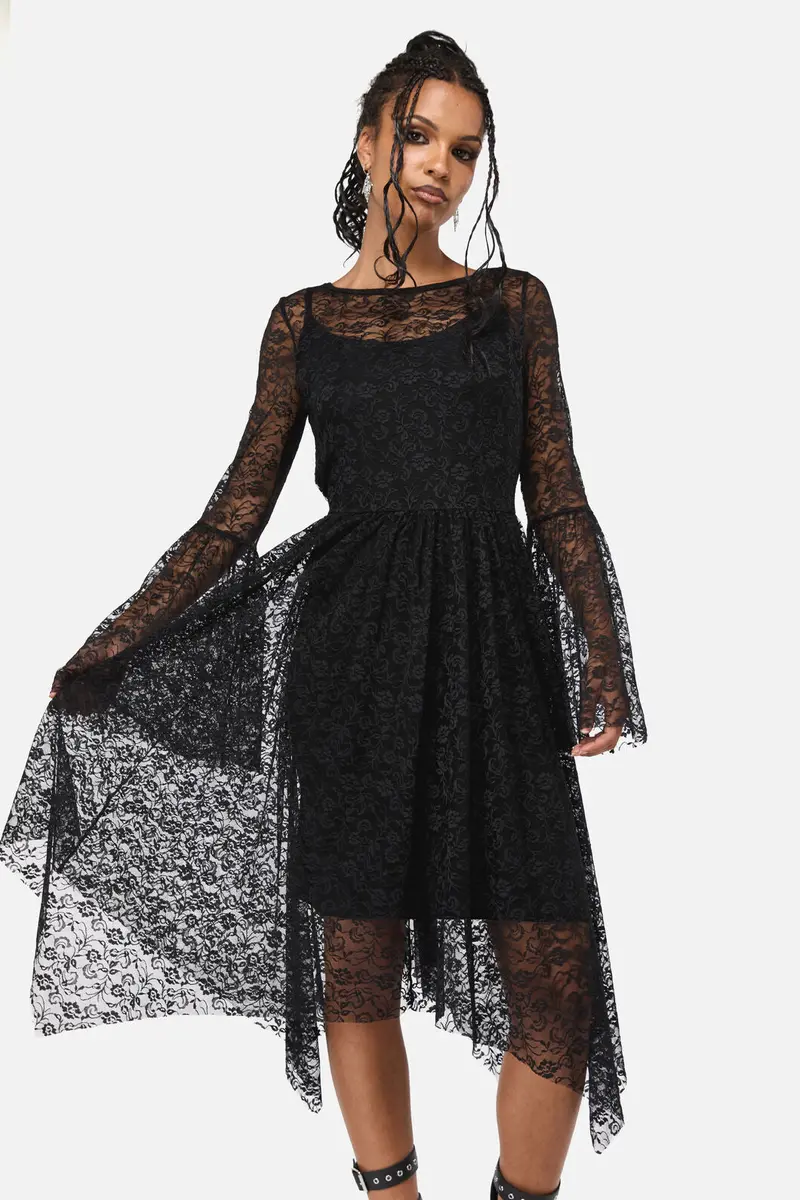 Phantom Goth Lace Dress 1