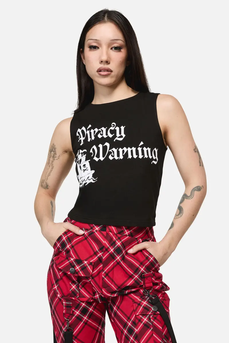 Piracy Print Punk Tank Top 1