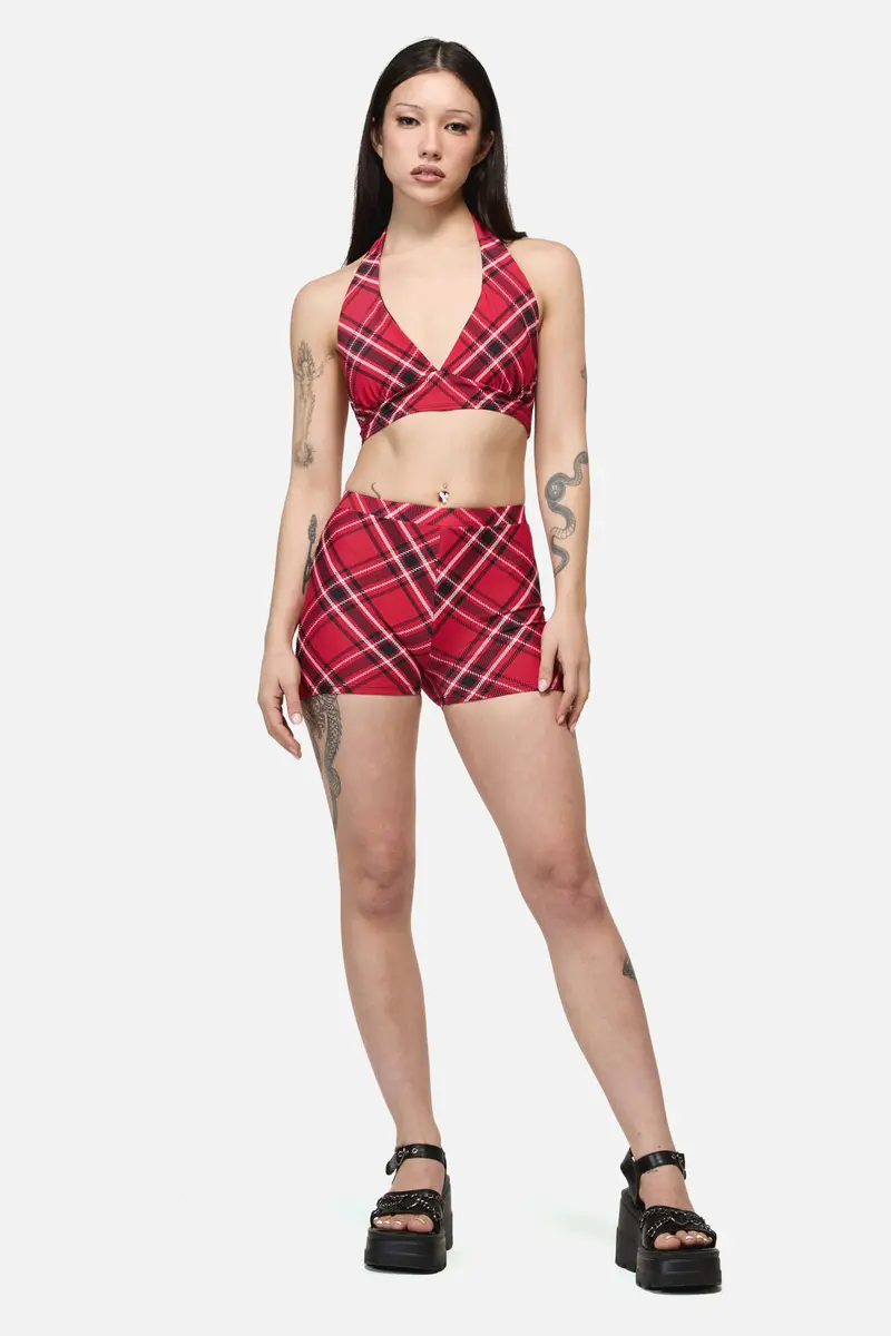 Piracy Tartan Goth Bikini Bottom 1