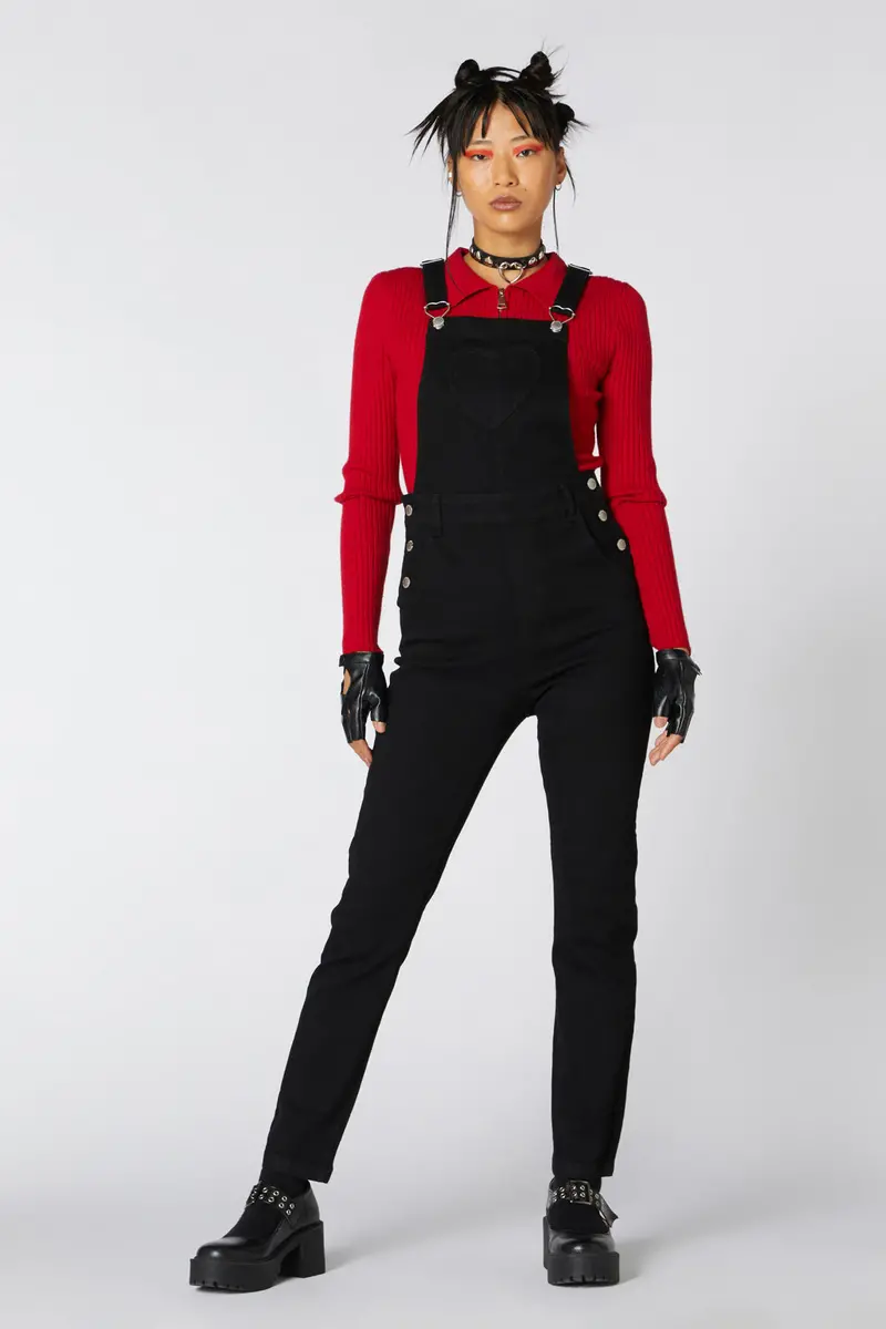 Pocket Heart Denim Overall 1