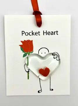 Pocket Heart - Man & Red Rose 1
