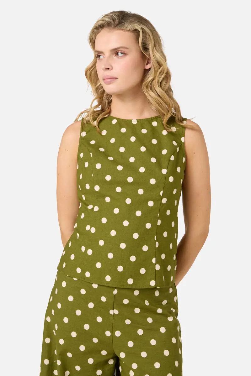 Polka Dot Shell Top 1