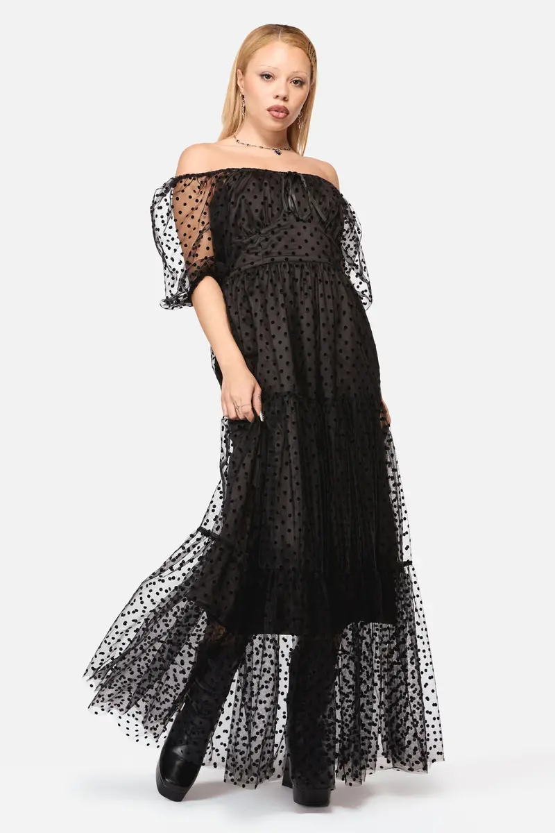 Polka Party Mesh Formal Dress 1