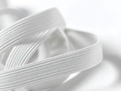 Polyester Braided Elastic, White- 6Mm 1