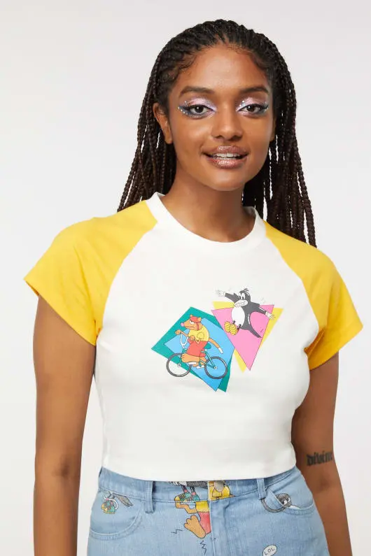 Possum Magpie Cropped Raglan 1