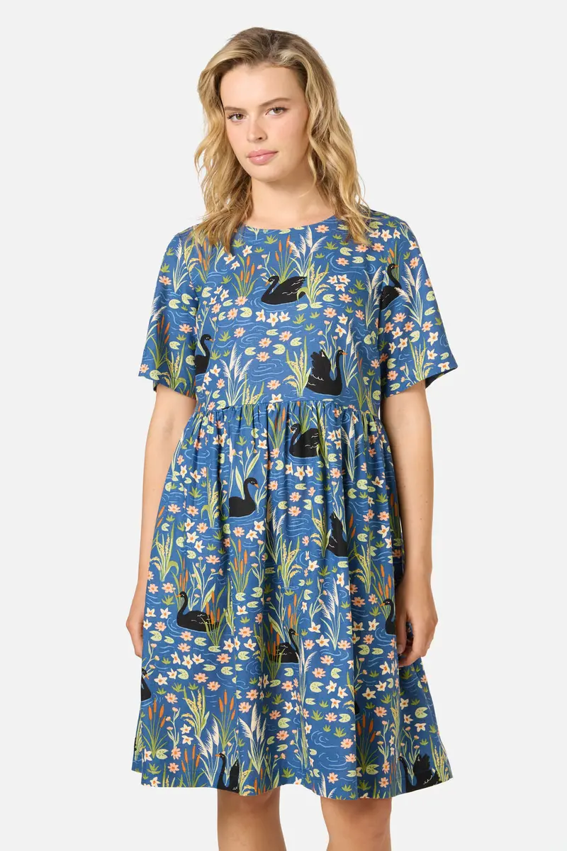 Pretty Swan Smock Dress 1