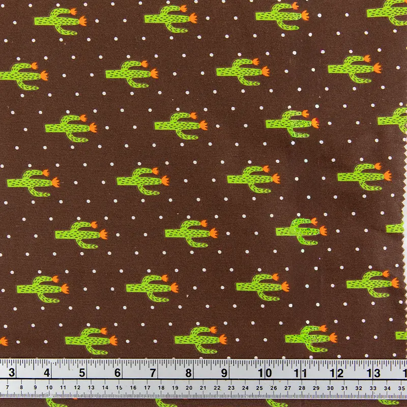 Print Craft & Quilting Fabric, Cacti And Dots- Width 110Cm 1