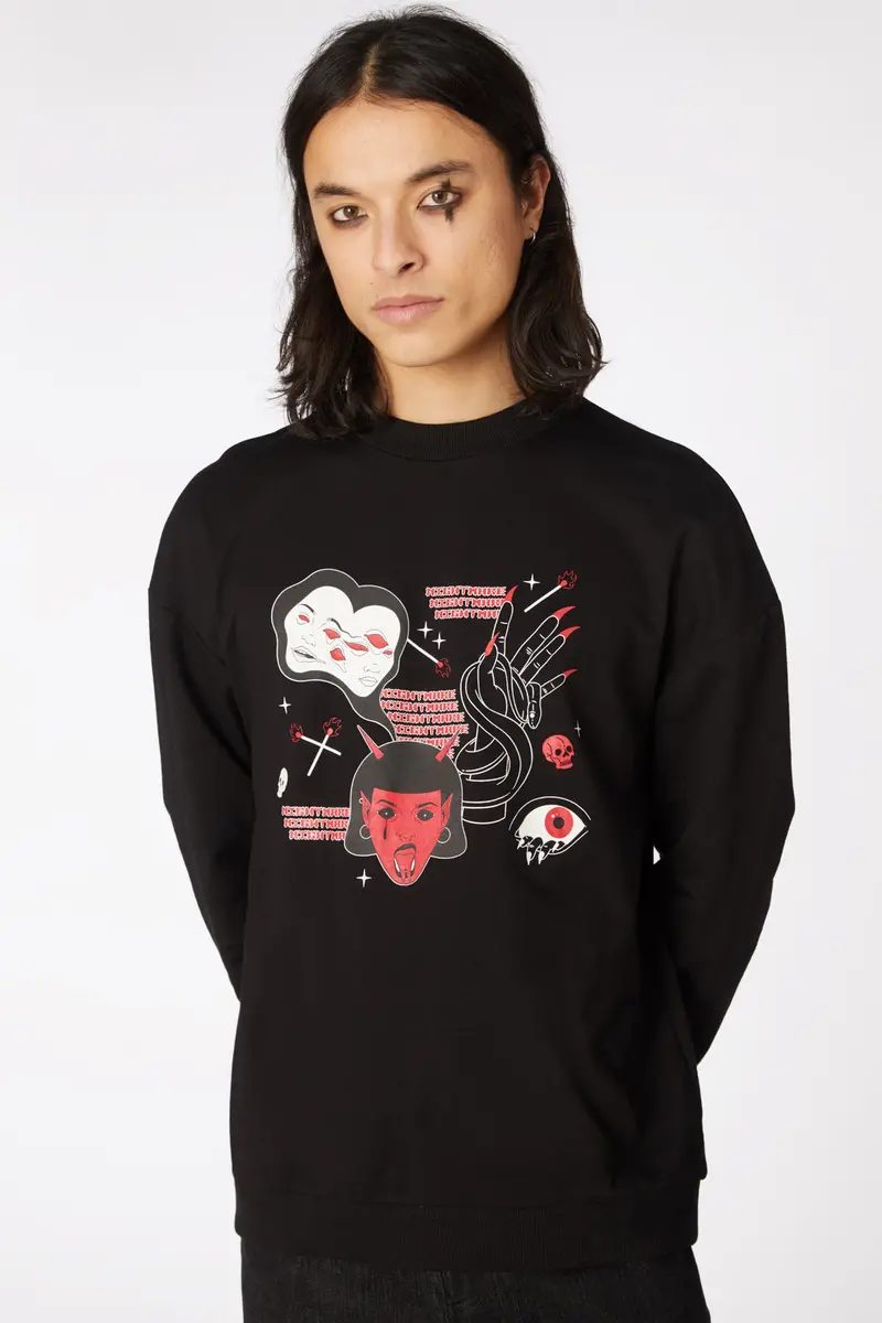 Print Goth Sweater 1