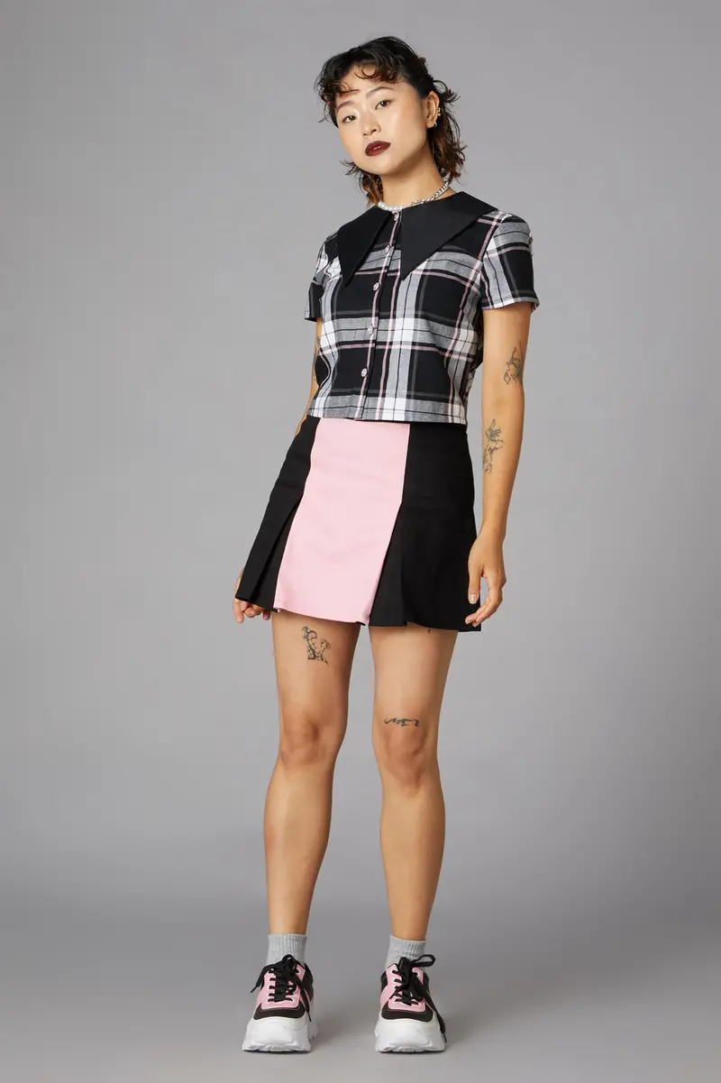 Punk Contrast Skort 1