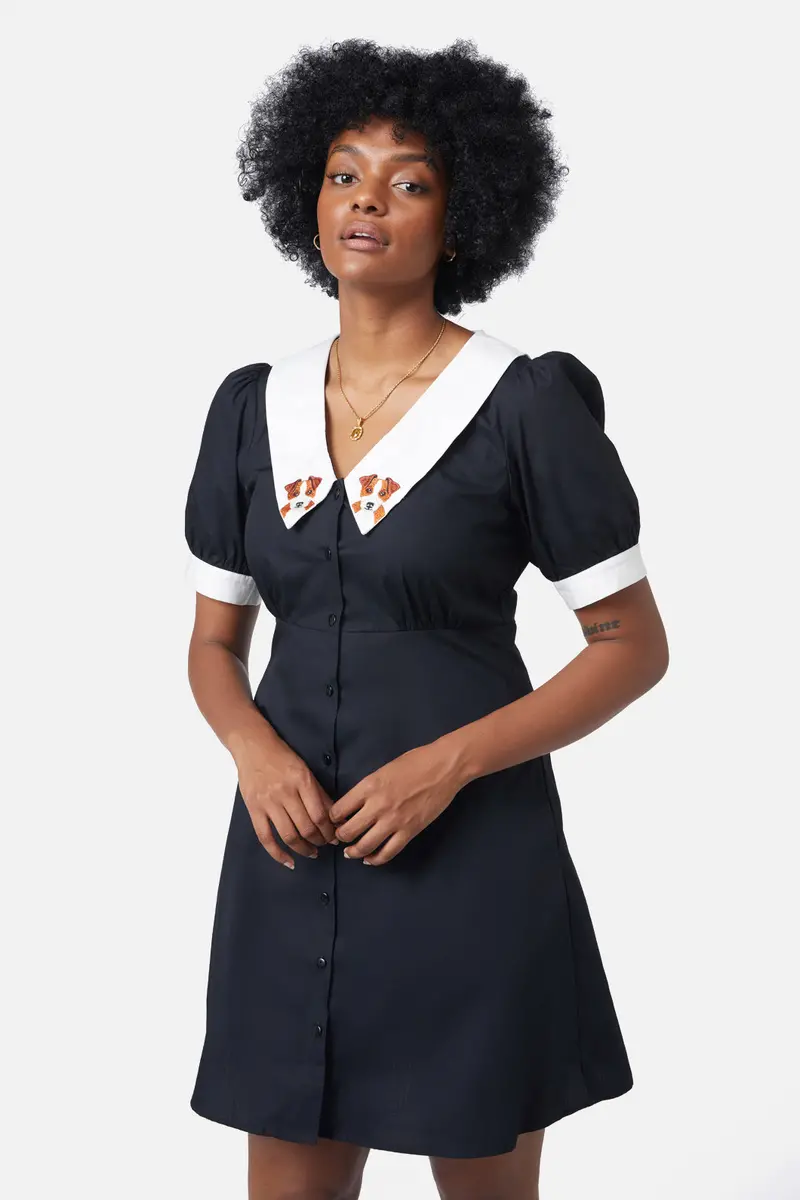 Puppy Embroidery Dress 1