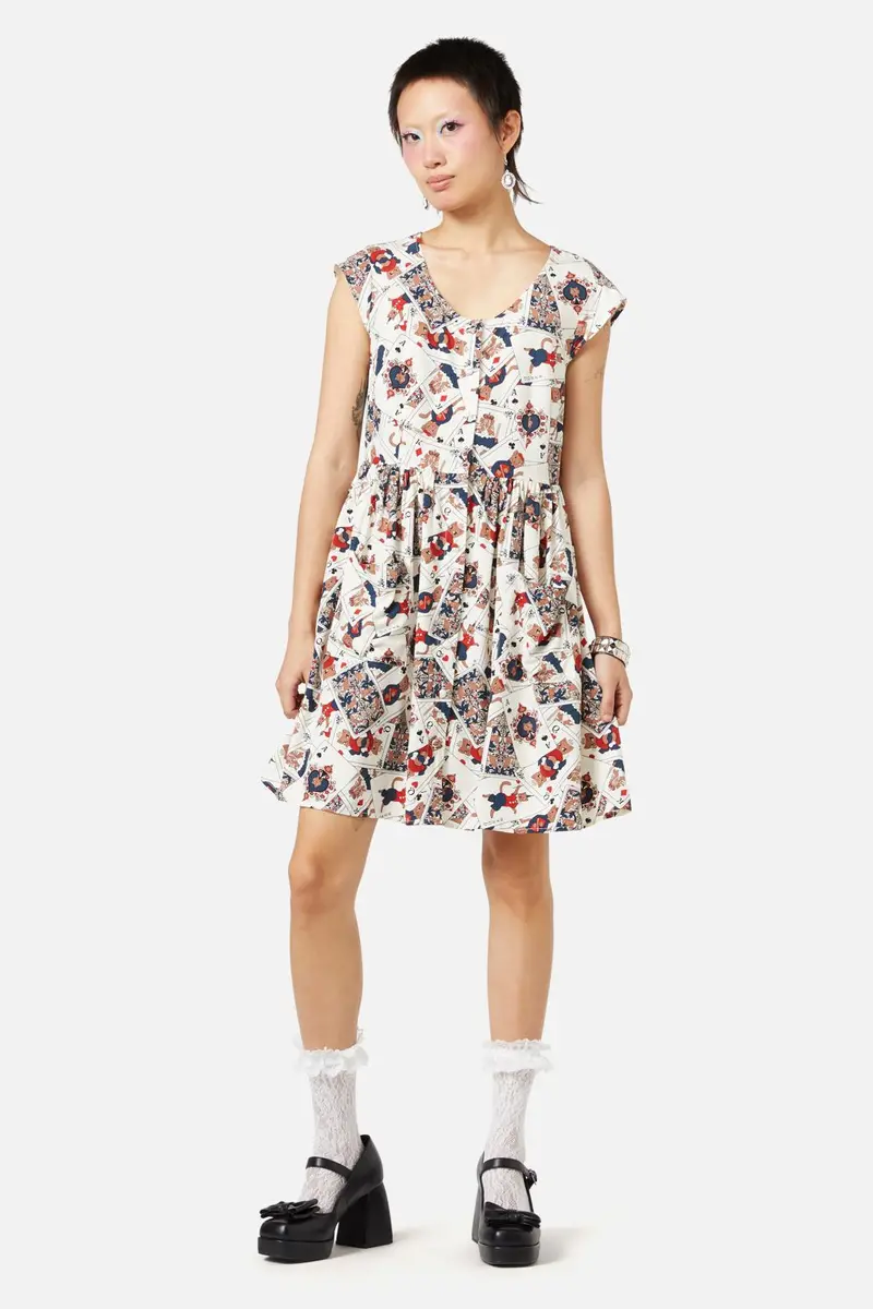Queen Of Cats Print Dress 1
