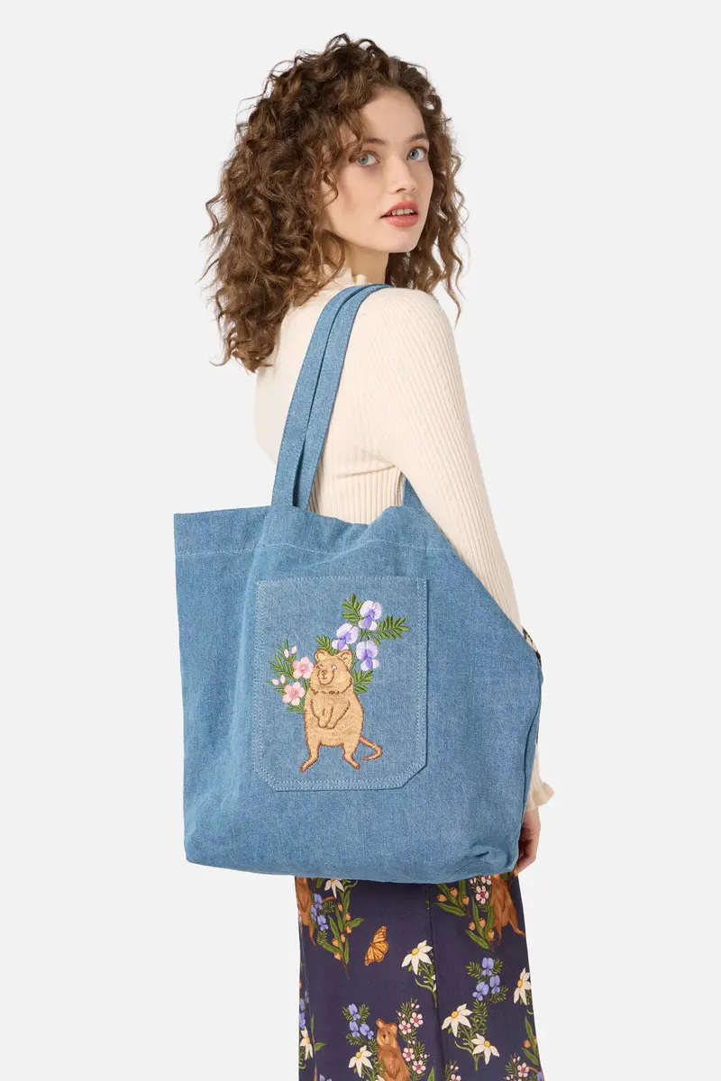 Quokka Denim Tote 1