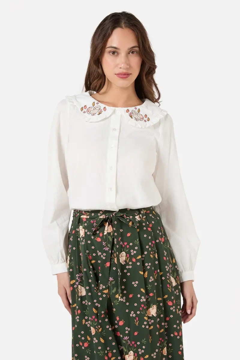 Rabbit Embroidered Blouse 1