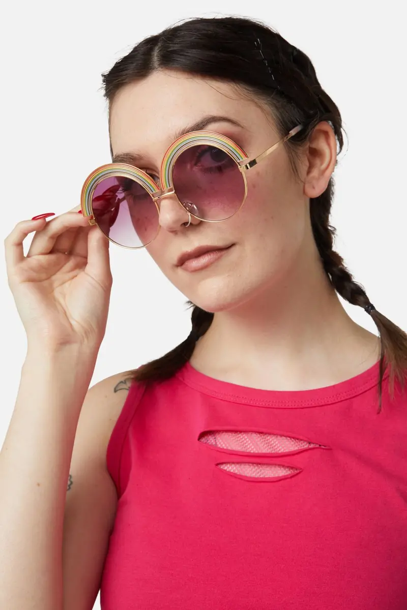 Rainbow Round Glasses 1