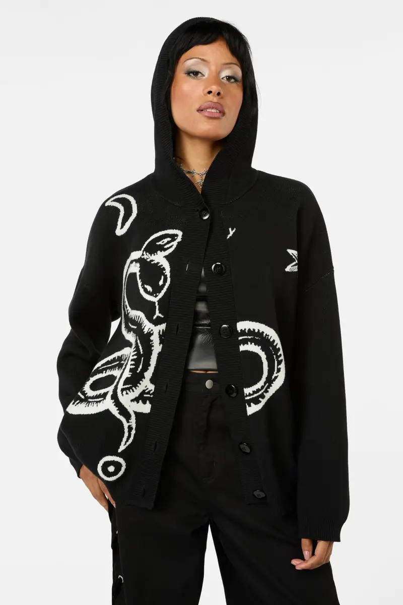Reclaim Snake Hooded Cardi 1