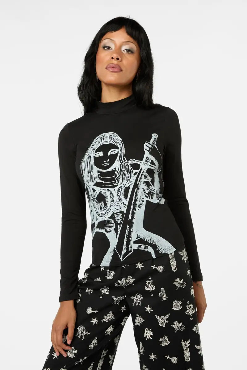 Reclaim Sword Mock Neck Top 1