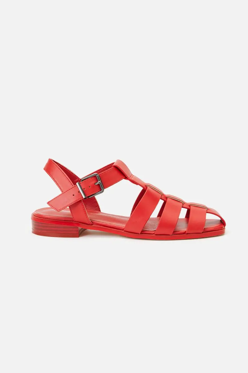 Red Closed Toe Sandals 1