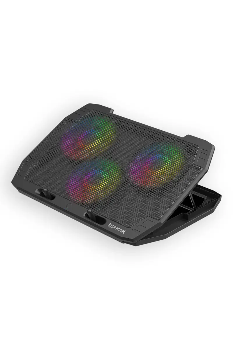 Redragon Gcp511 Ingrid Black Triple-Fan Rgb Laptop Cooling Stand 1