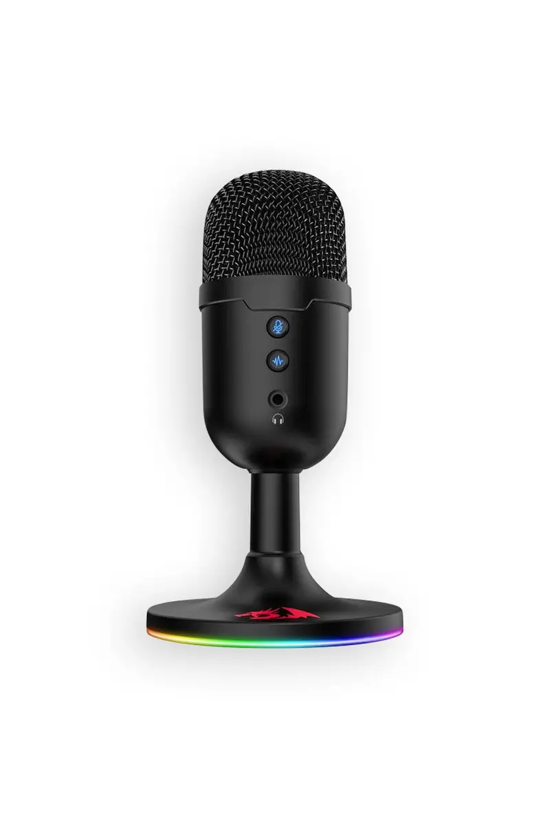 Redragon Gm303 Pulsar Black Compact Rgb Usb Studio Microphone 1