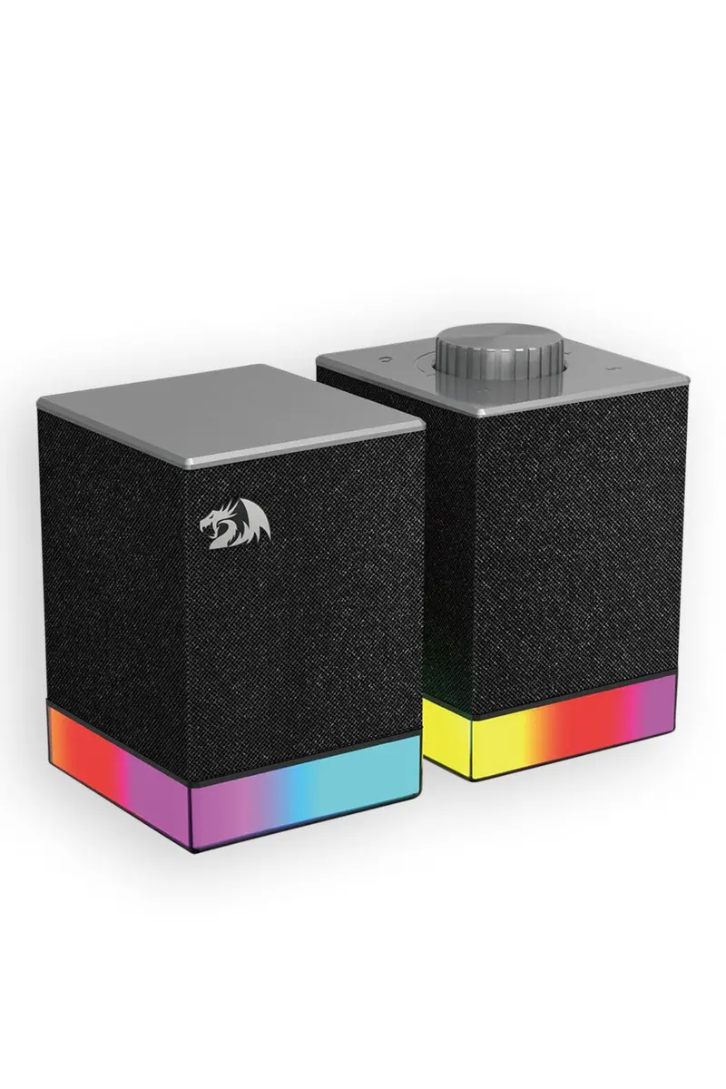 Redragon Gs517 Glyph Black Compact Rgb Touch Control Desk Speaker 1