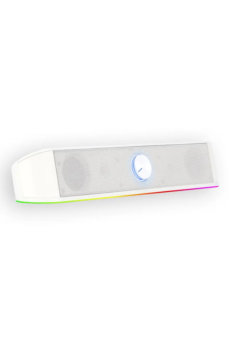Redragon Gs560w Adiemus White Compact Rgb Enhanced Bass Sound Bar Speaker 1