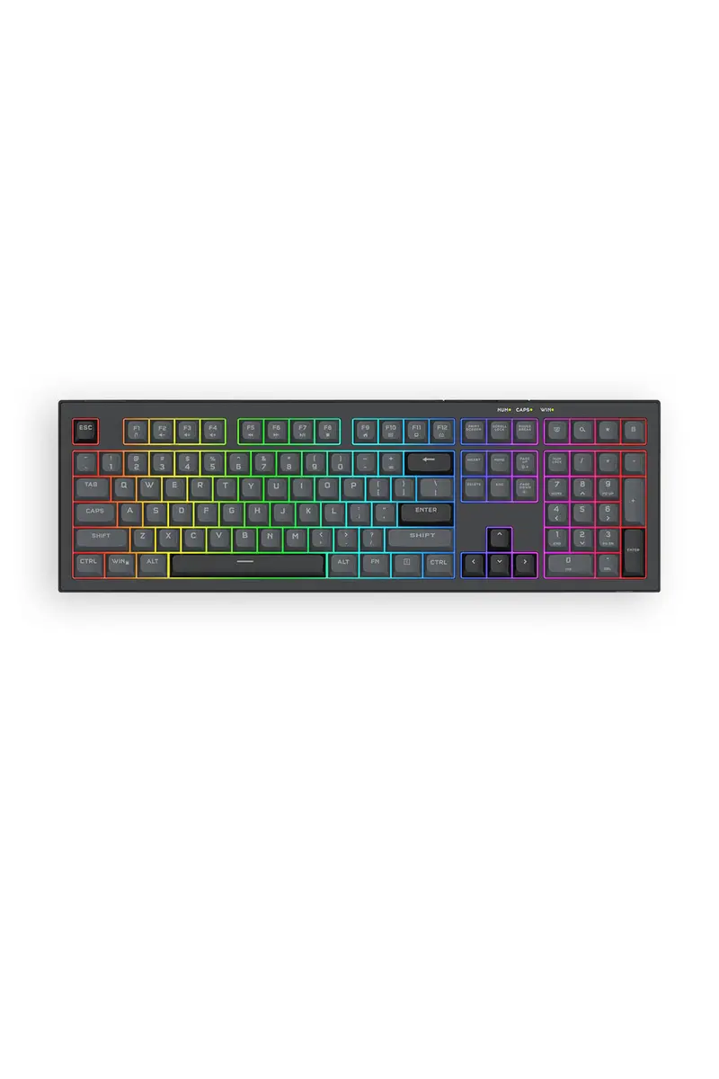Redragon K518gb-Rgb Crux Grey 108-Key Wired Rgb Gaming Keyboard 1