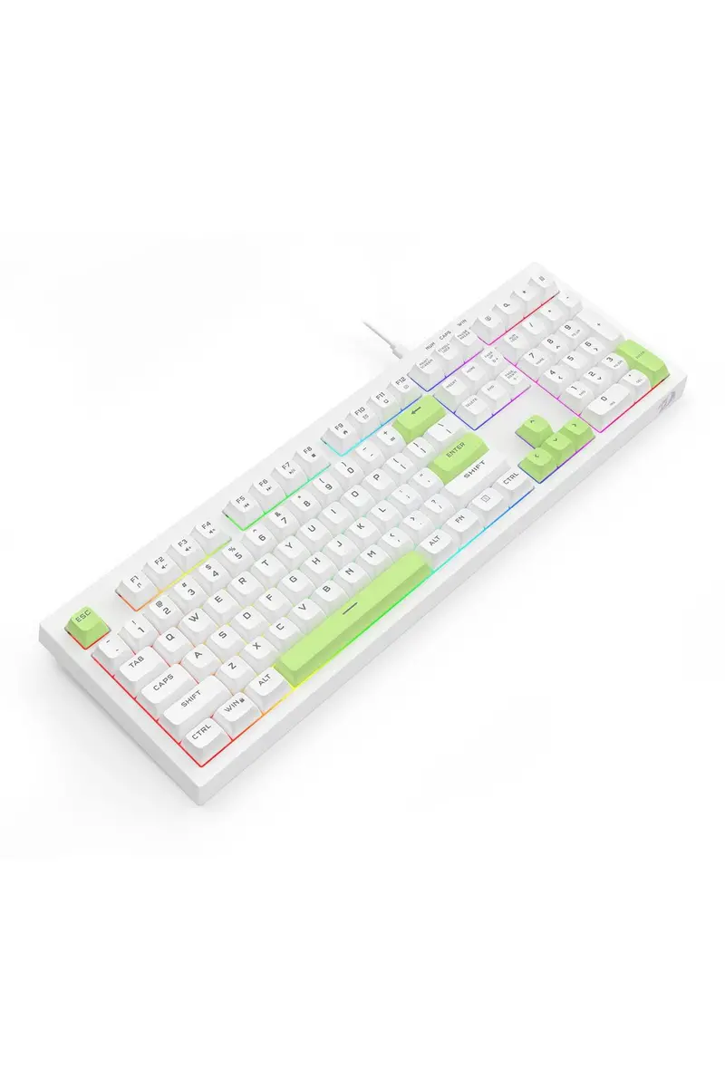 Redragon K518w-Rgb Crux White 108-Key Wired Rgb Gaming Keyboard 1