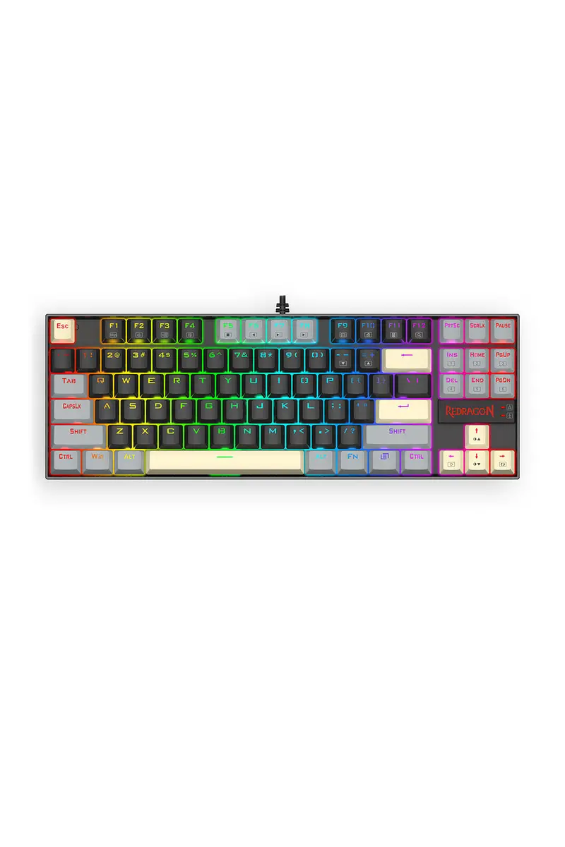 Redragon K552lgy-Rgb Kumara Wired Mechanical Keyboard - Black/Grey 1