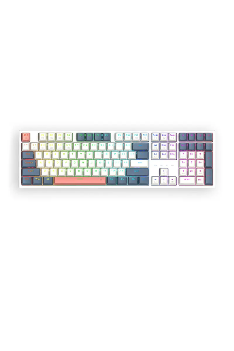 Redragon K668wbo-Rgb Trundle Kb - White/Blue 1