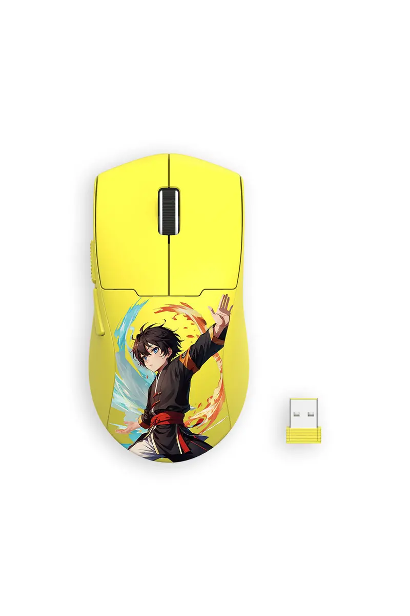 Redragon M918akb K1ng Max Yellow Cartoon Ultra-Light Tri-Mode Gaming Mouse 1