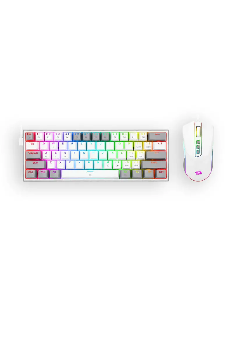 Redragon S131 White 60% Rgb Mechanical Dynamic Duo Gaming Combo 1