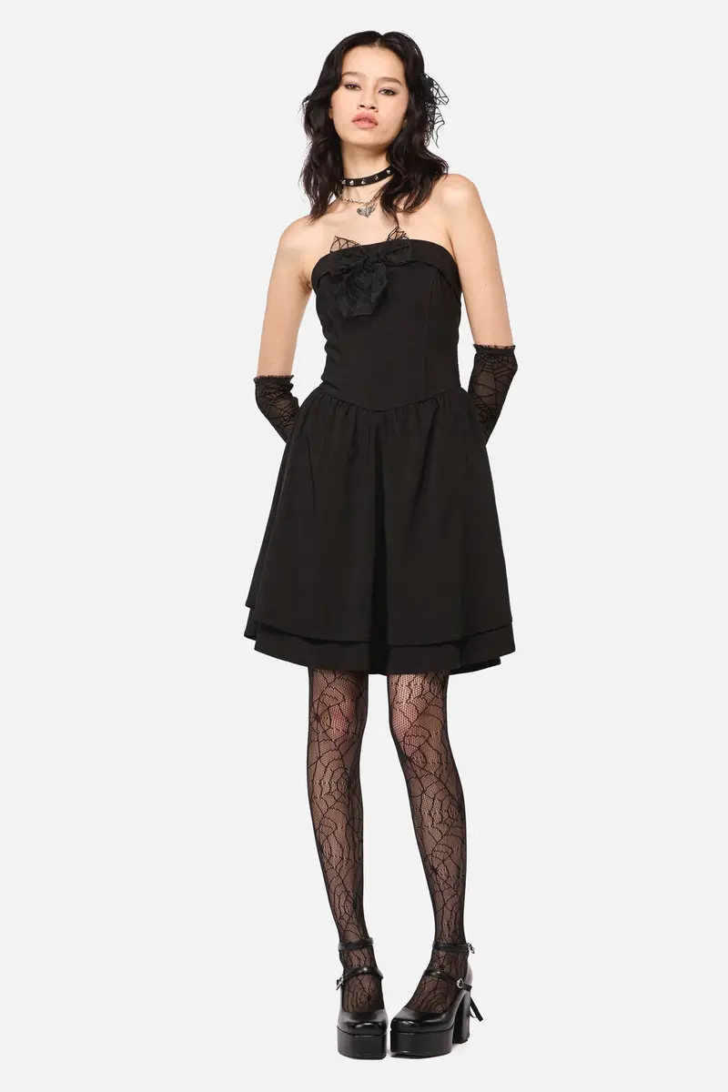 Rococo Life Goth Spider Wtrim Dress 1