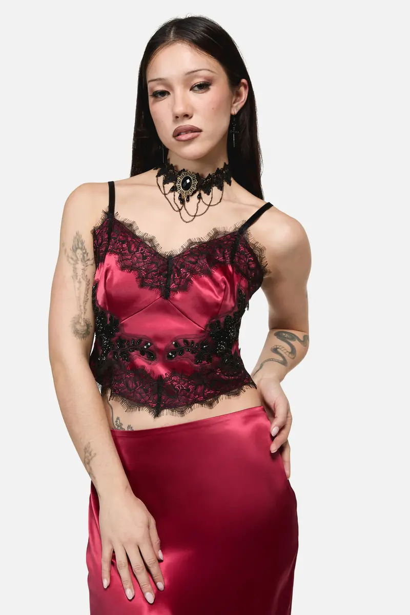 Rosalie Formal Lace Trim Top 1