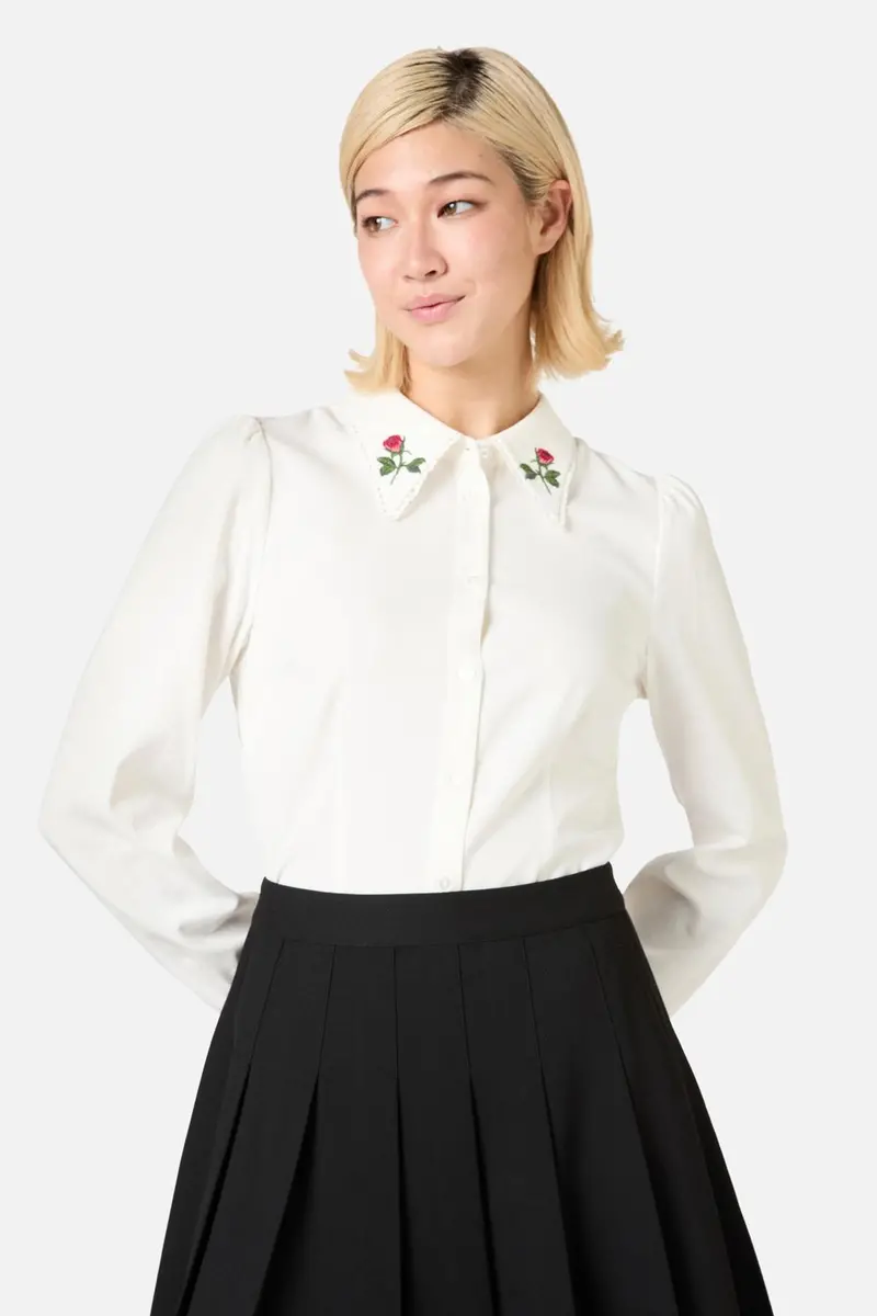Rose Bud Embroidered Blouse 1