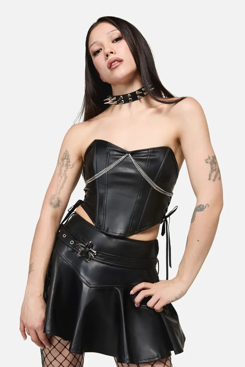 Roxi Goth Chain Trim Corset 1