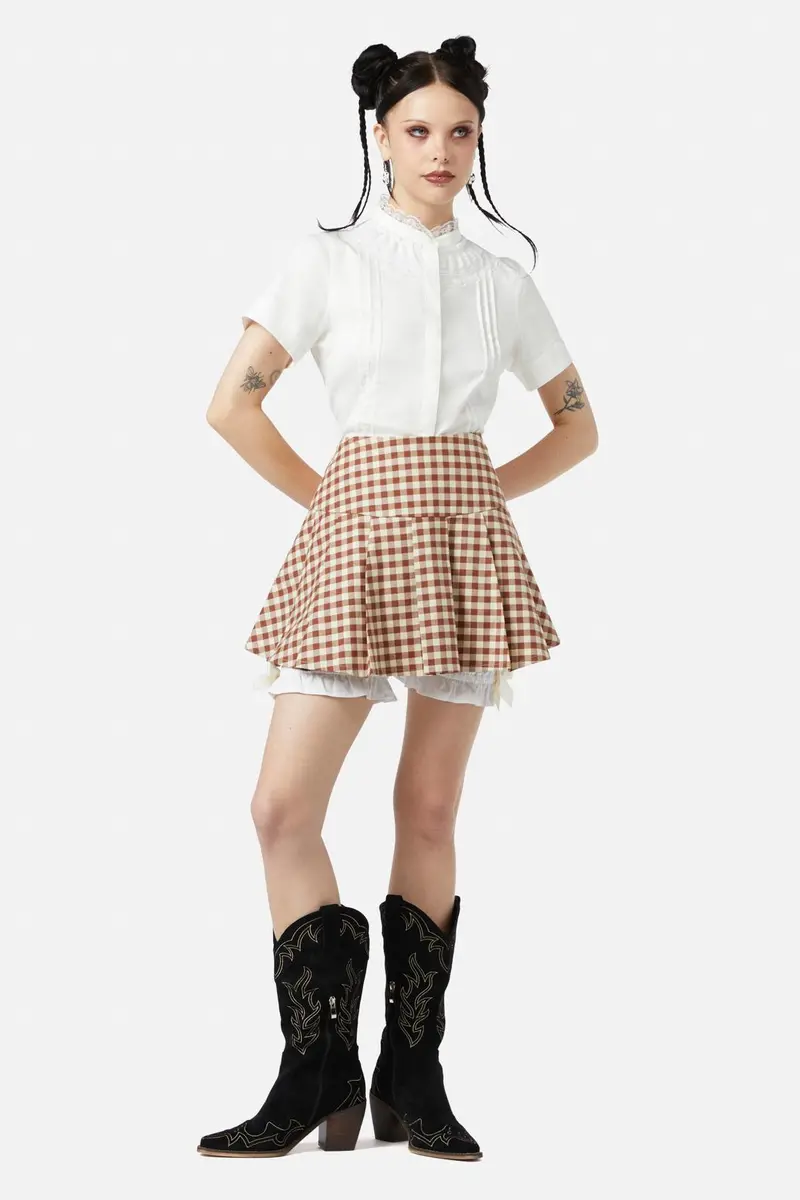 Saloon Gingham Skort 1