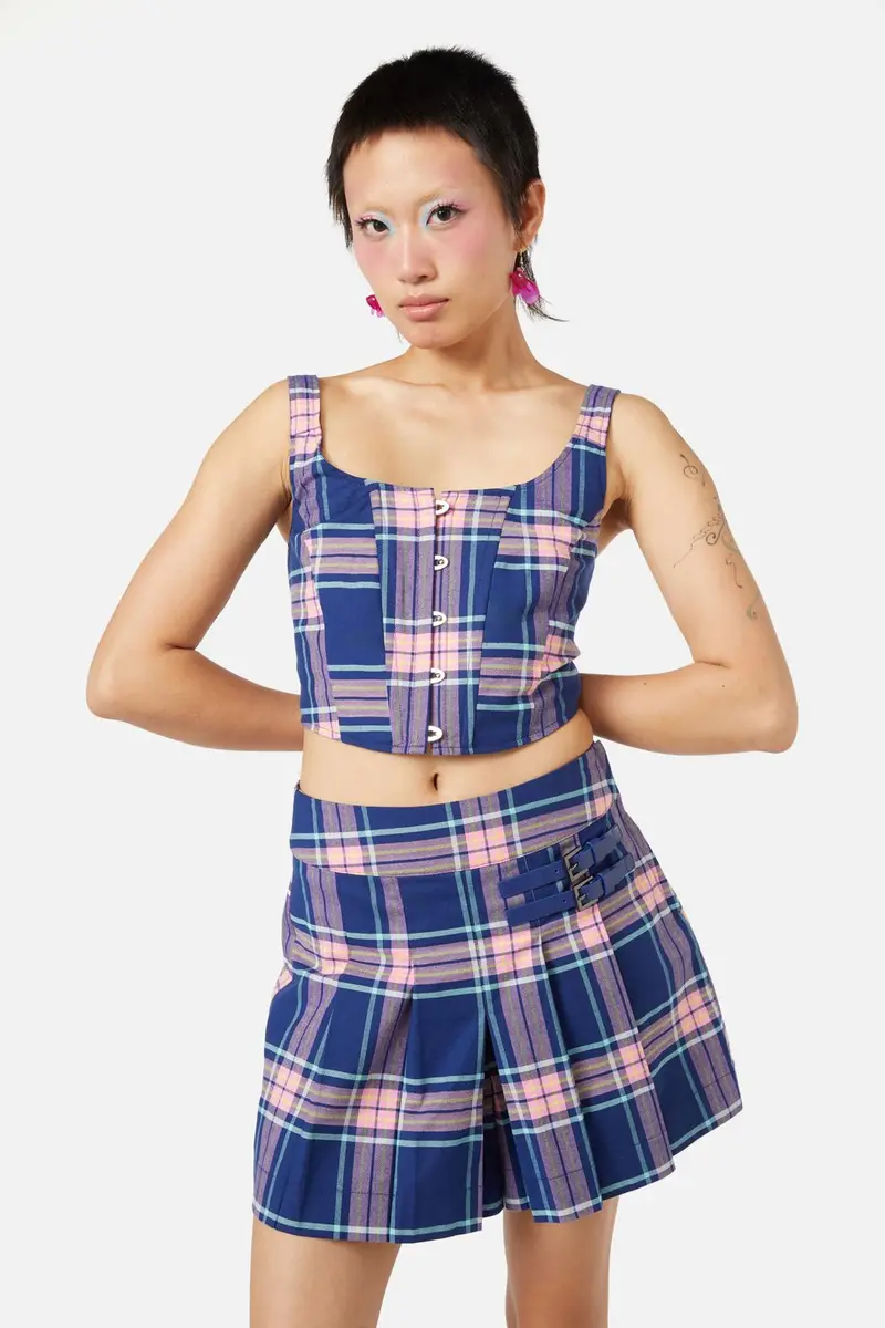 Sandbank Tartan Corset 1