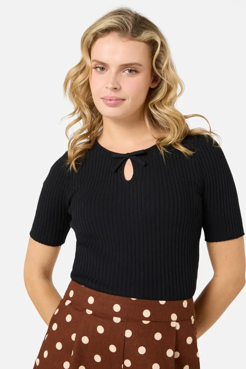 Sara Bow Knit Top 1