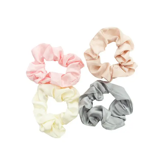 Satin Hair Scrunchies- 4Pk 1