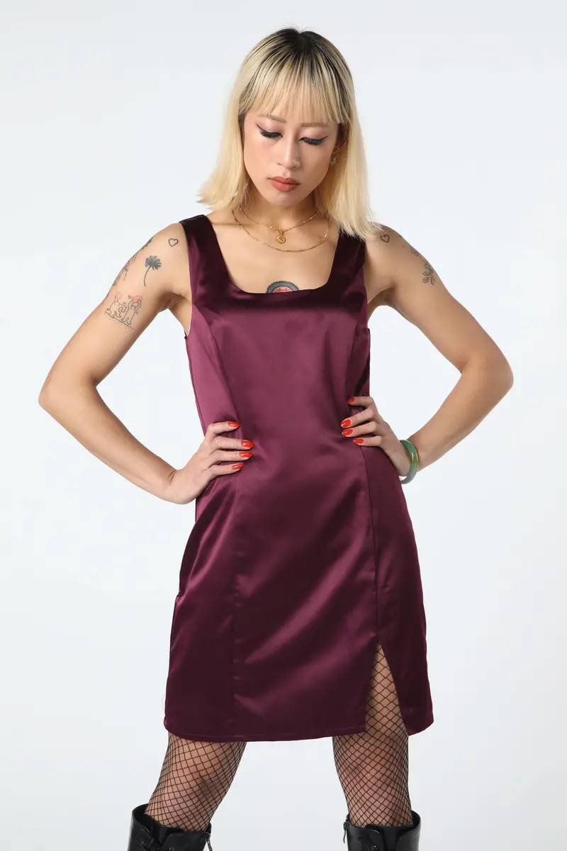 Satin Mini Dress 9