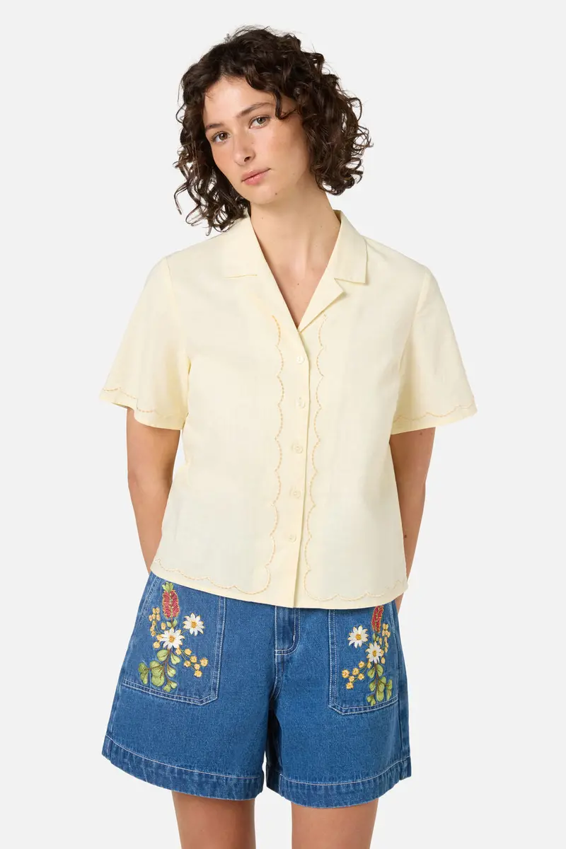 Scallop Trim Summer Shirt 1