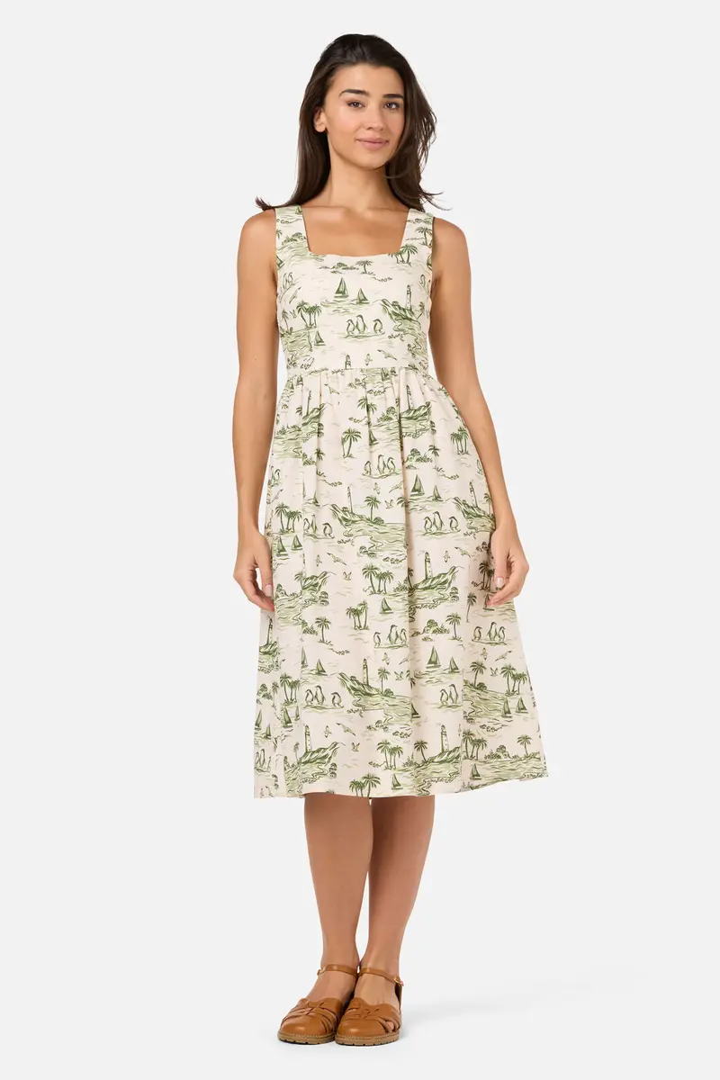Seaside Toile Midi Dress 1