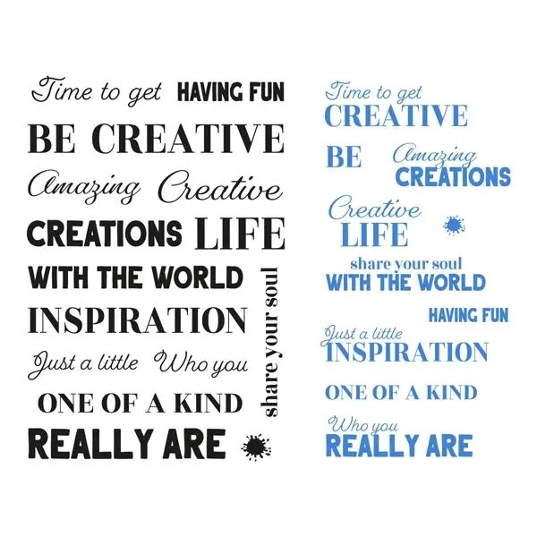 Sentiment Stamp Set, Be Creative- 16Pc 1