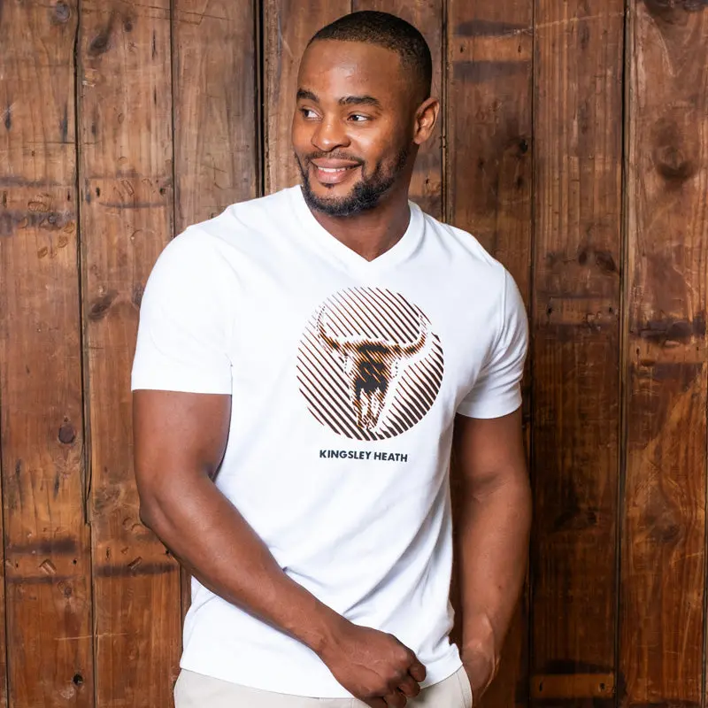 Shutter Skull V-Neck Tee Pelican 1