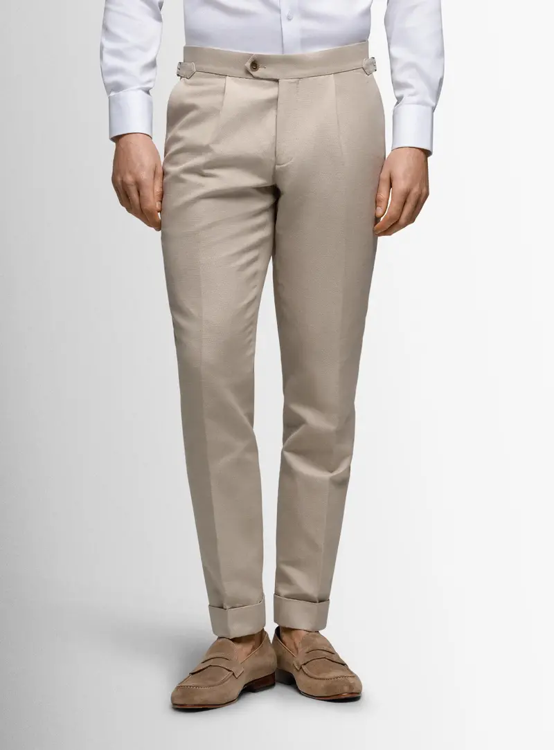 Sienna Canvas Taupe Trousers 1