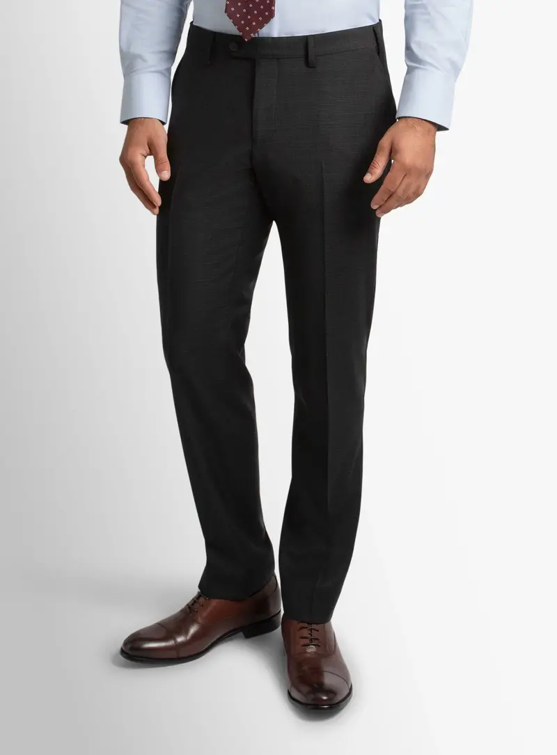Signature Micro Charcoal Suit Trousers 1